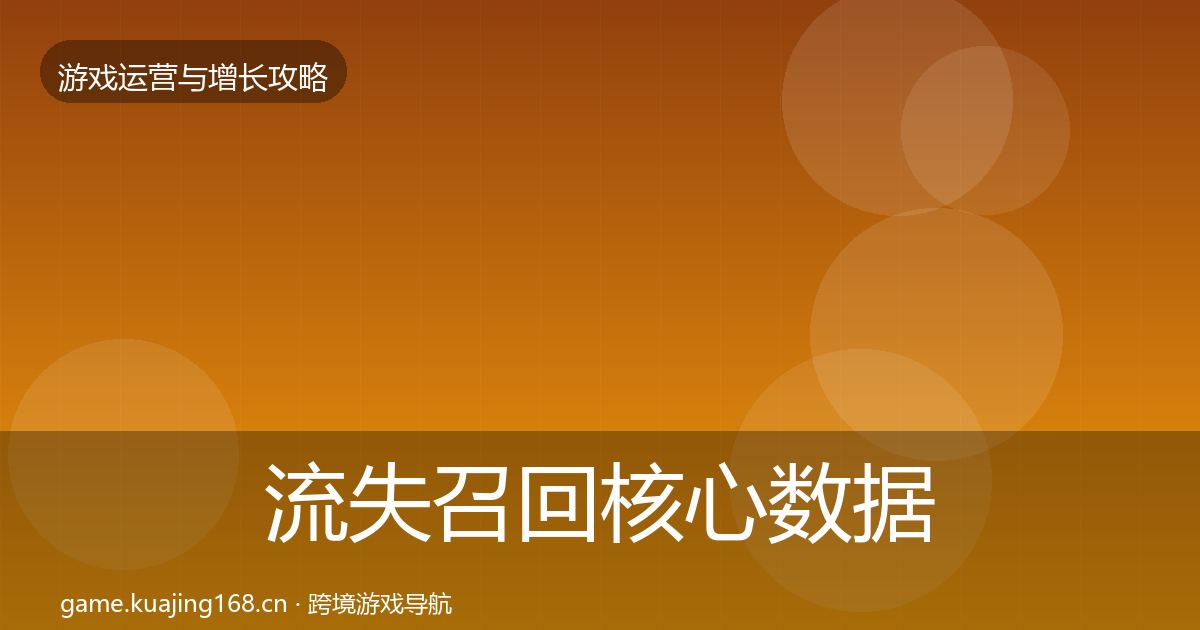 流失召回核心数据指标要点梳理·第2038篇