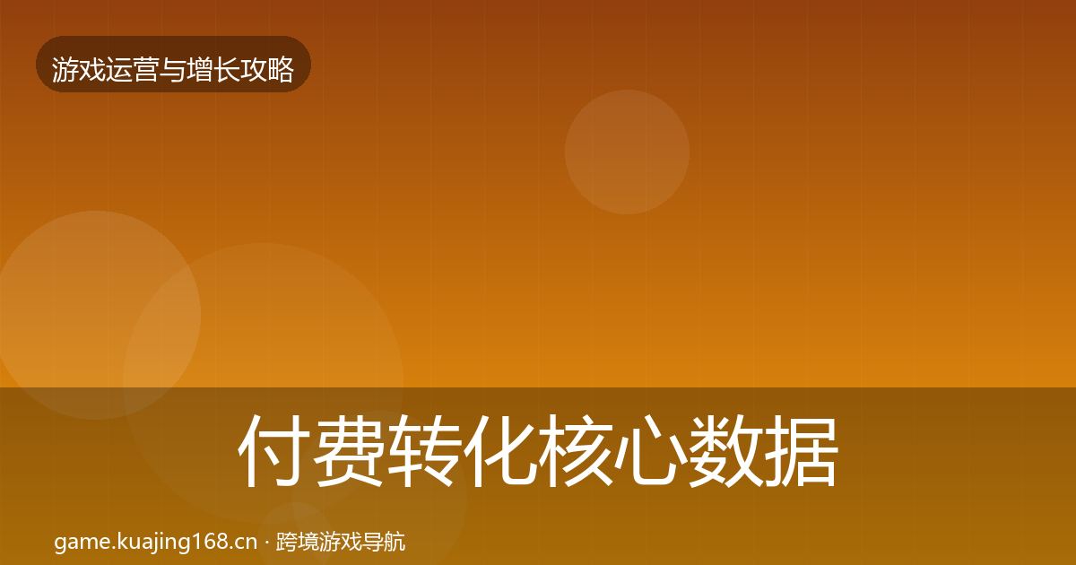 付费转化核心数据指标要点梳理·第2076篇