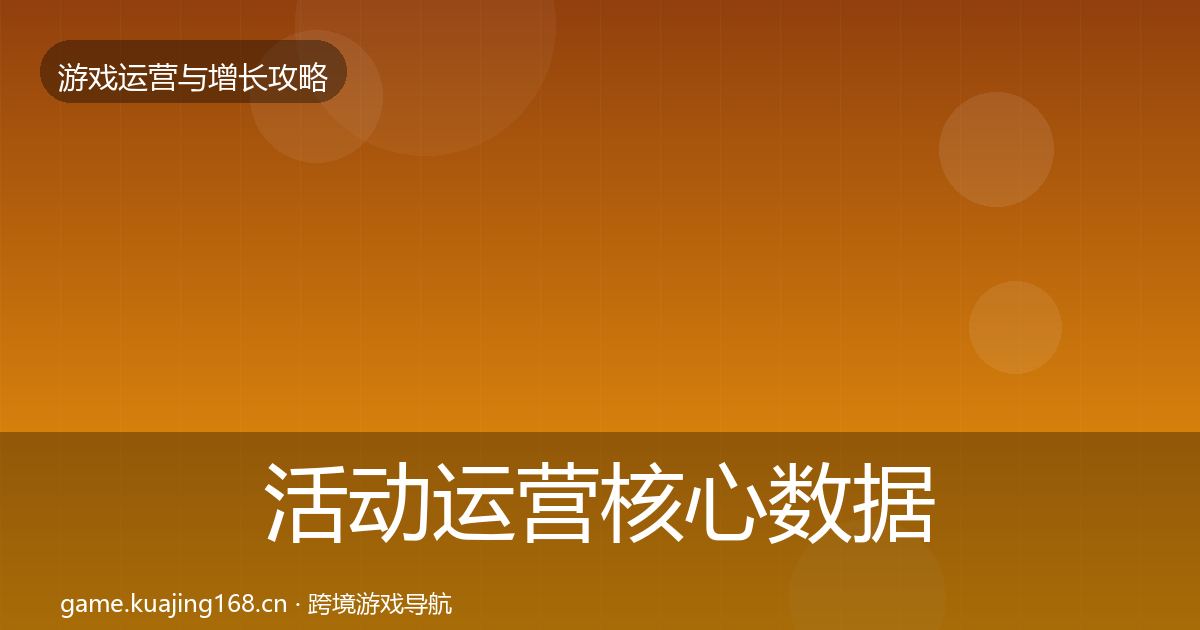 活动运营核心数据指标入门到进阶·第2156篇