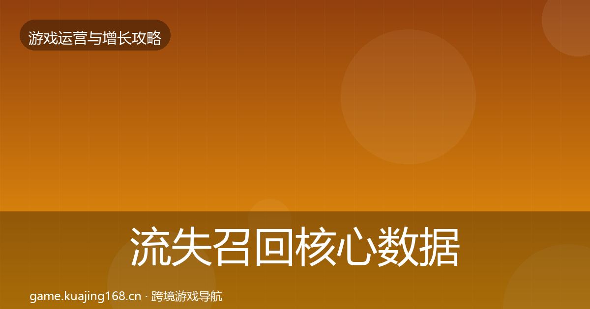 流失召回核心数据指标要点梳理·第2158篇