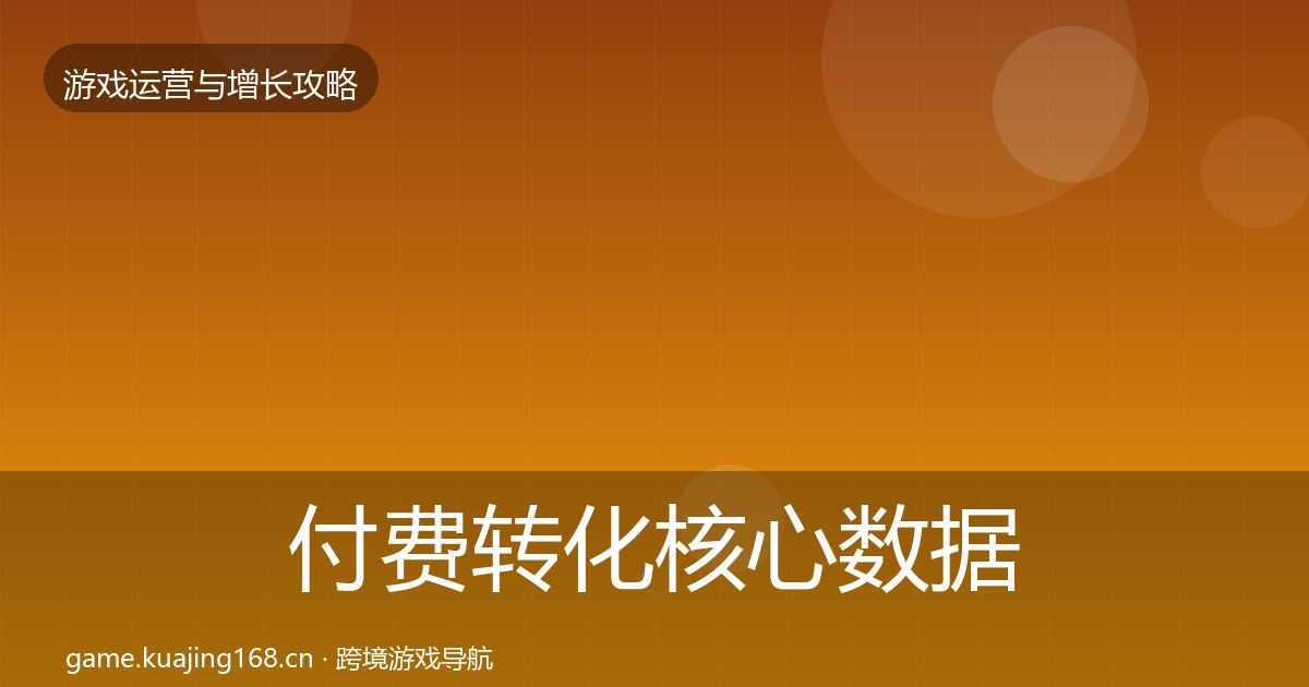 付费转化核心数据指标要点梳理·第2196篇