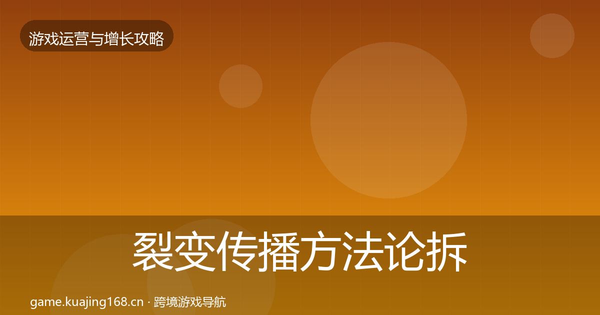 裂变传播方法论拆解入门到进阶·第2207篇