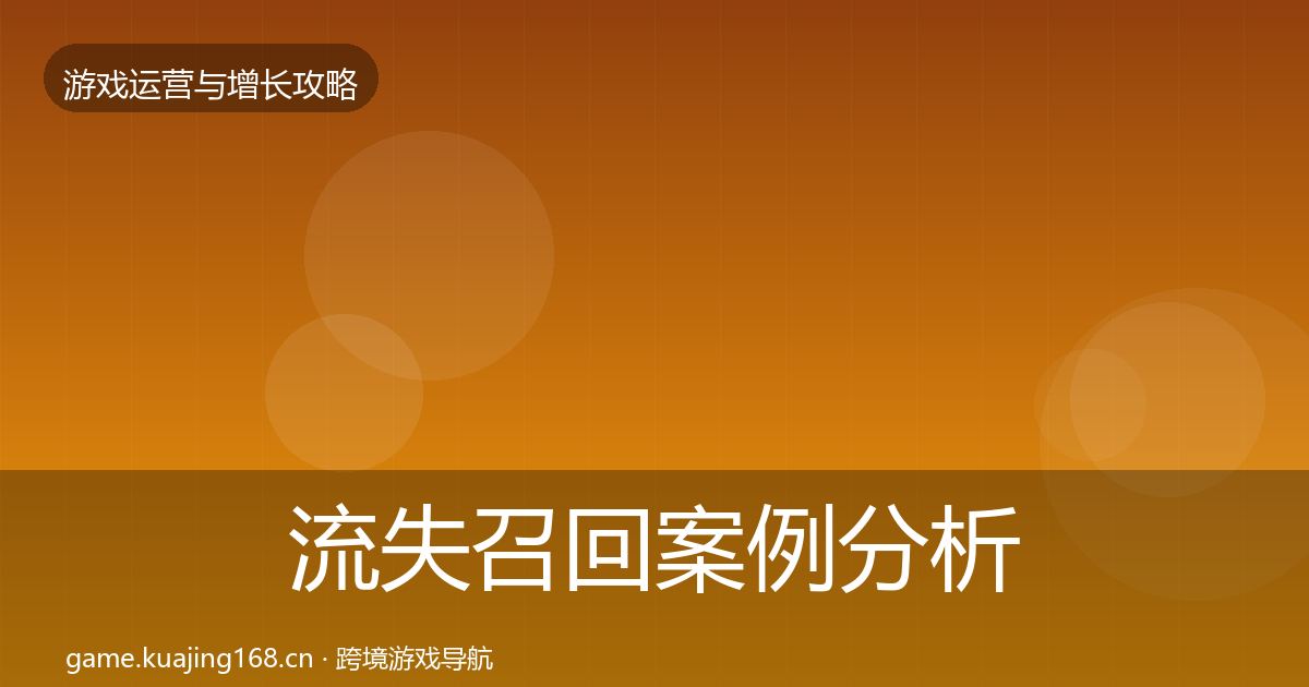 流失召回案例分析要点梳理·第2253篇