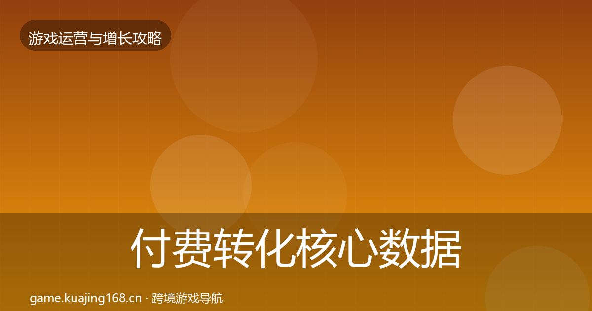 付费转化核心数据指标要点梳理·第2276篇