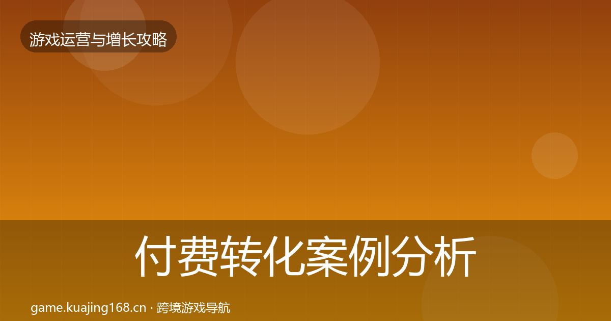 付费转化案例分析要点梳理·第2291篇