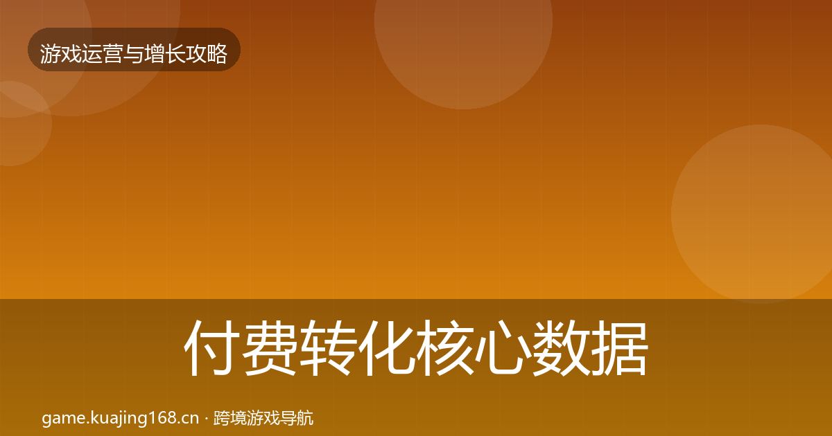 付费转化核心数据指标要点梳理·第2356篇