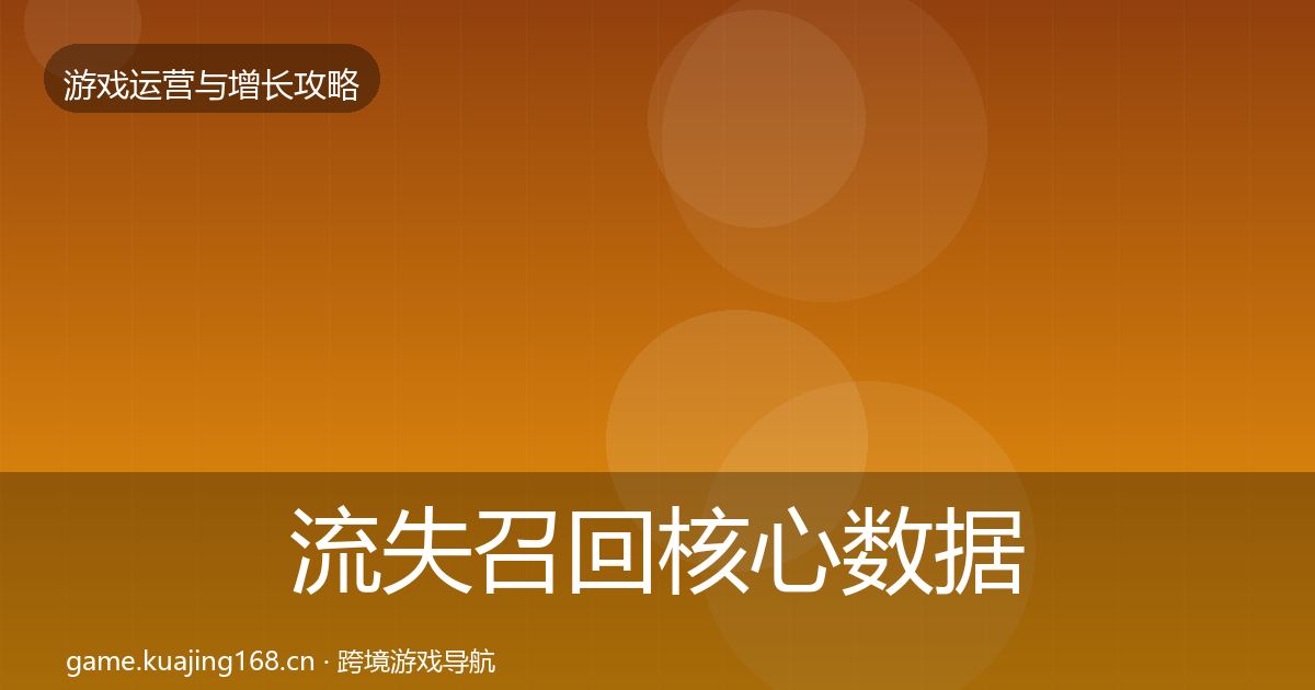 流失召回核心数据指标要点梳理·第2358篇
