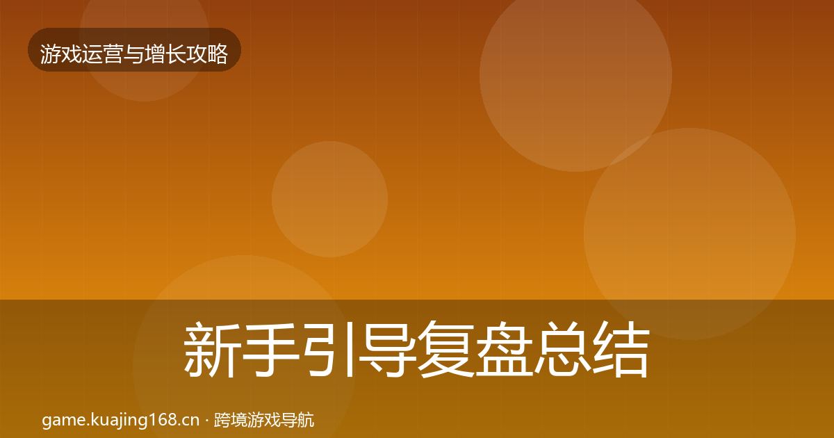 新手引导复盘总结入门到进阶·第2428篇