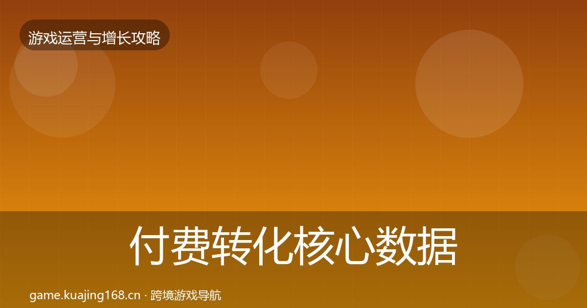 付费转化核心数据指标要点梳理·第2476篇
