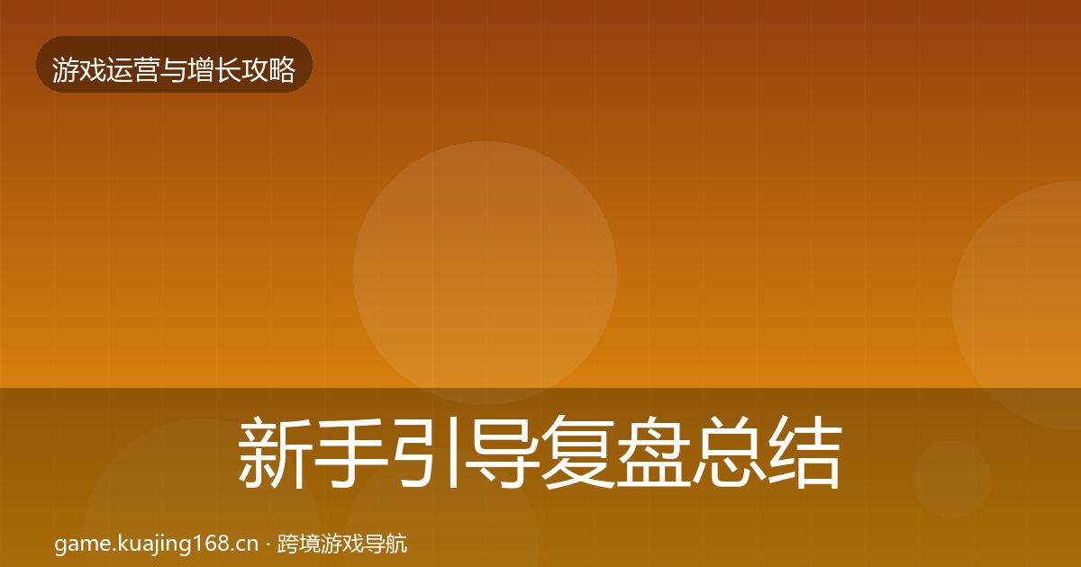 新手引导复盘总结入门到进阶·第2508篇