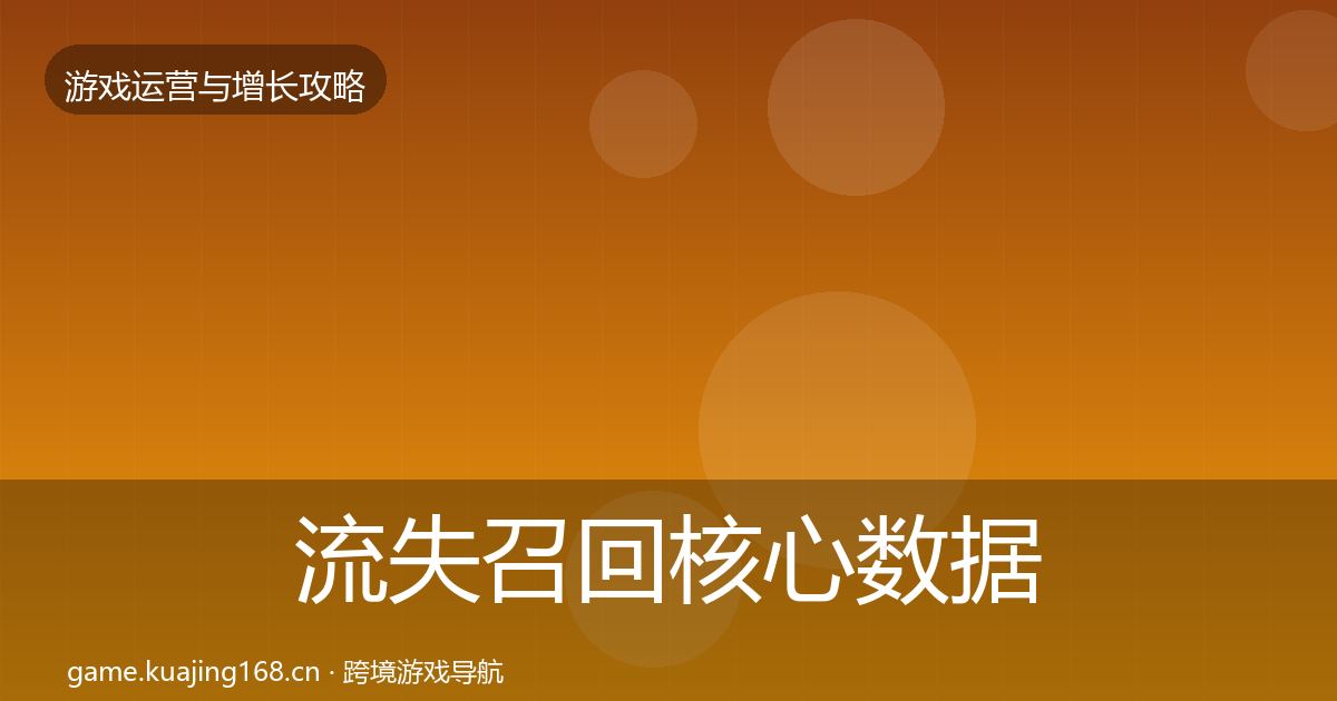流失召回核心数据指标要点梳理·第2518篇