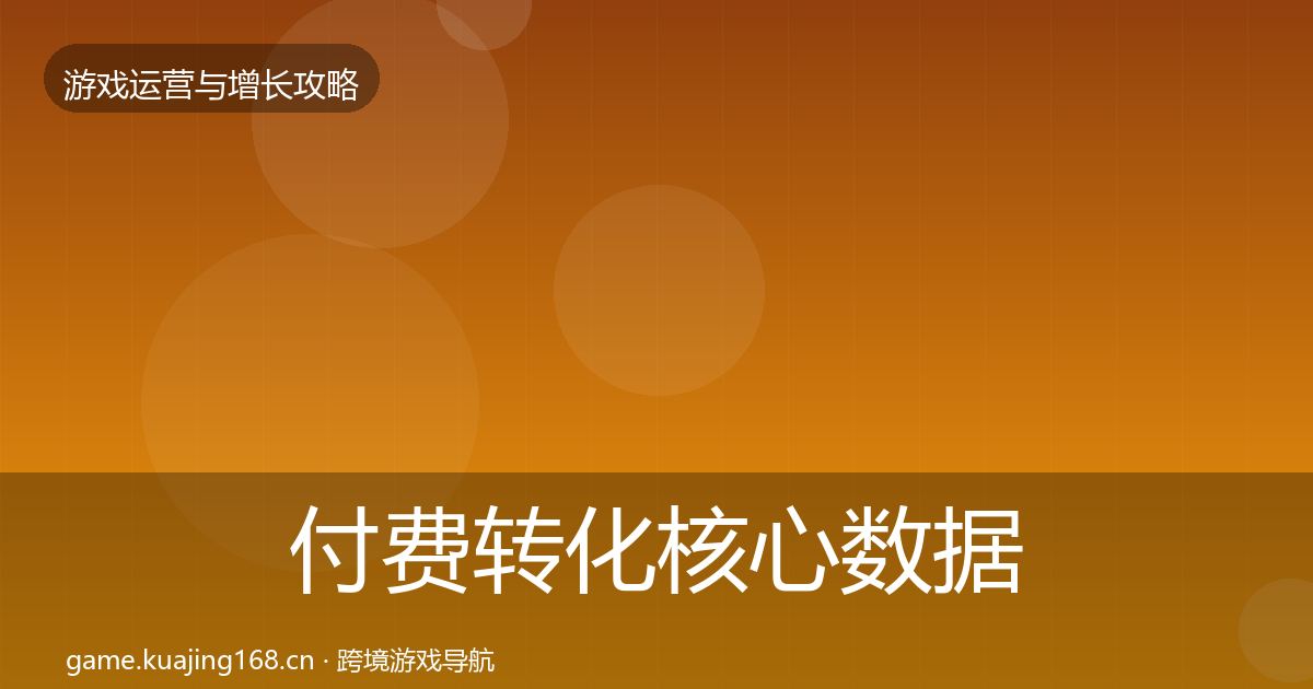 付费转化核心数据指标要点梳理·第2556篇