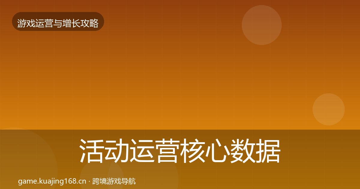 活动运营核心数据指标入门到进阶·第2556篇