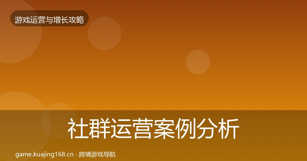 社群运营案例分析全攻略·第2572篇
