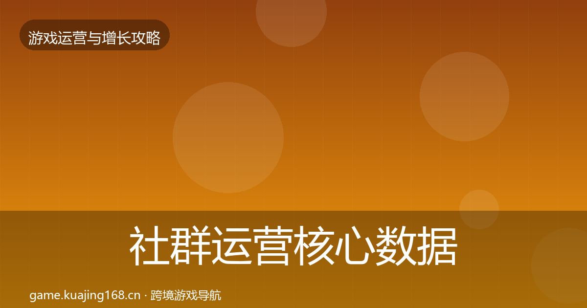社群运营核心数据指标全攻略·第2637篇