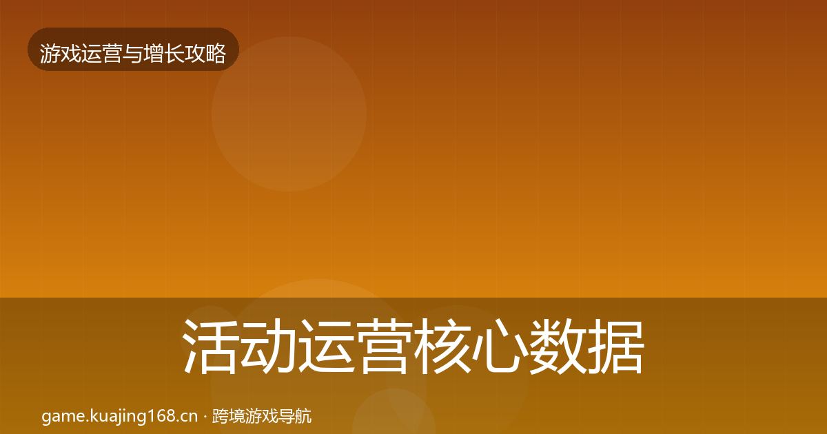 活动运营核心数据指标入门到进阶·第2836篇