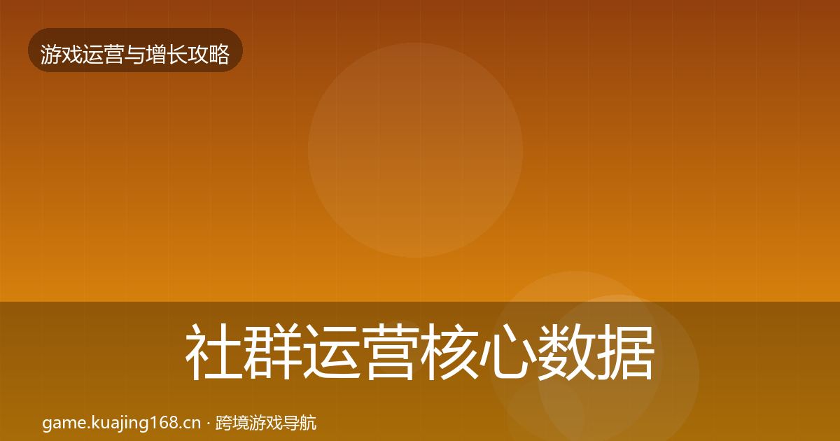 社群运营核心数据指标全攻略·第2837篇