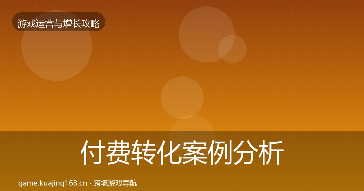 付费转化案例分析要点梳理