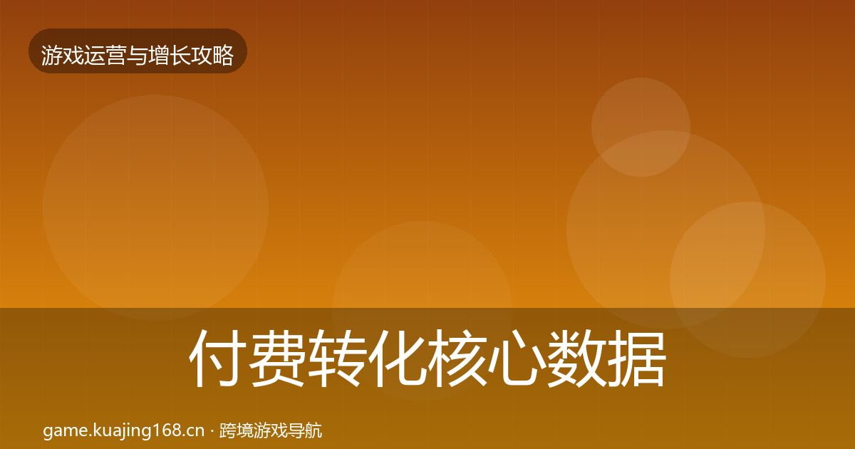 付费转化核心数据指标要点梳理·第2876篇