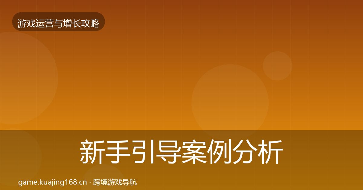 新手引导案例分析入门到进阶