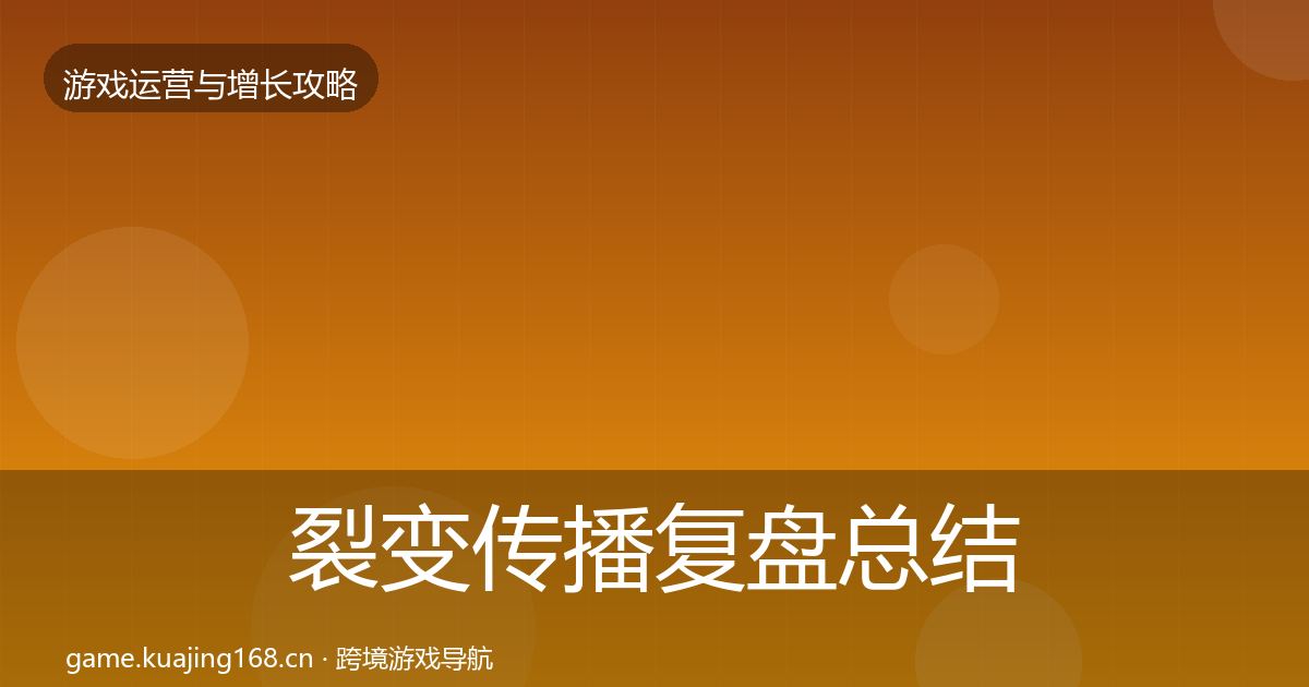 裂变传播复盘总结入门到进阶·第2907篇