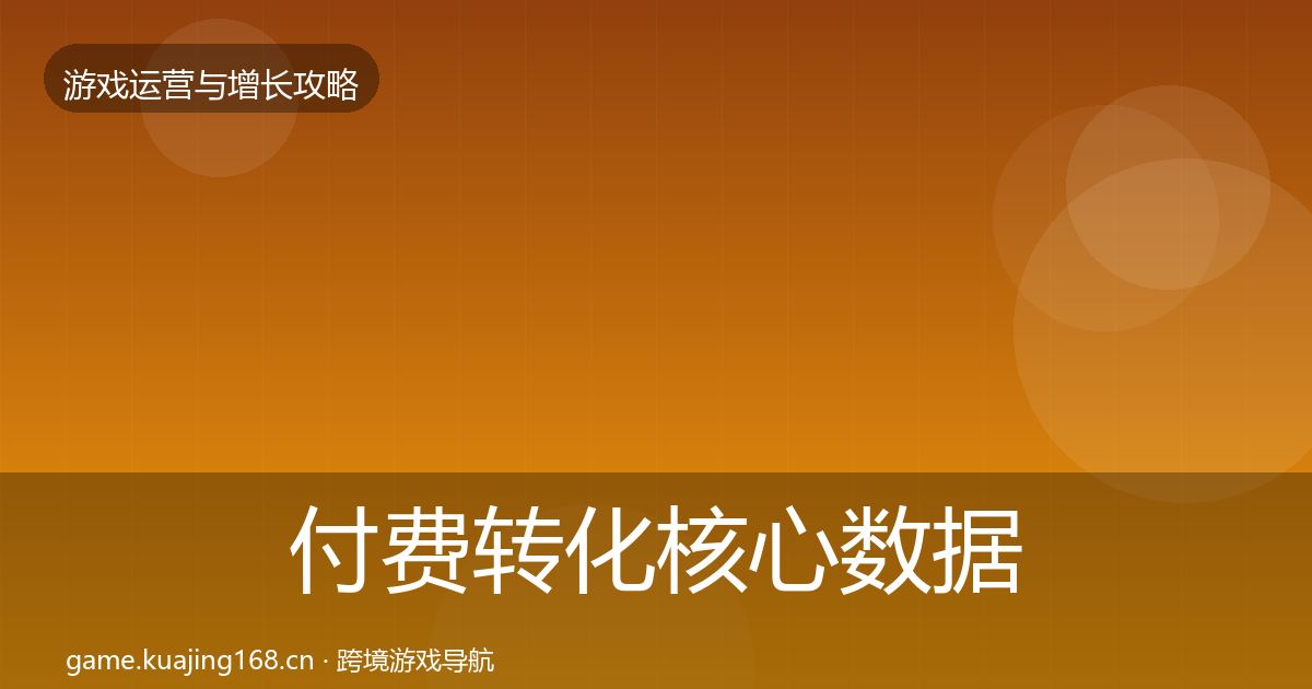 付费转化核心数据指标要点梳理·第2916篇