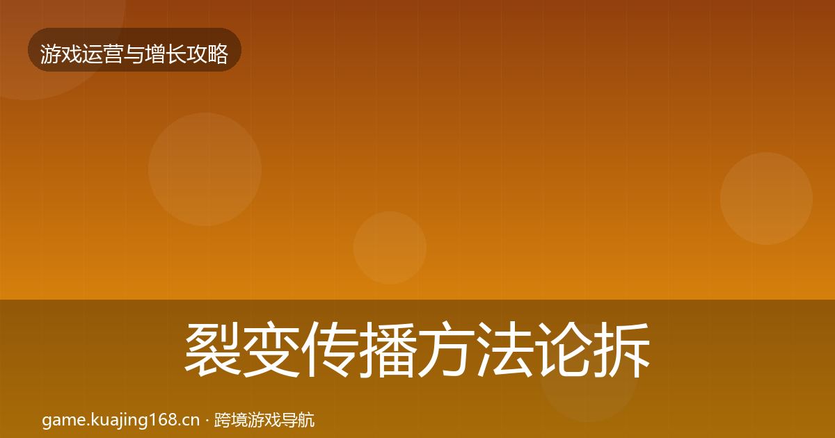 裂变传播方法论拆解入门到进阶