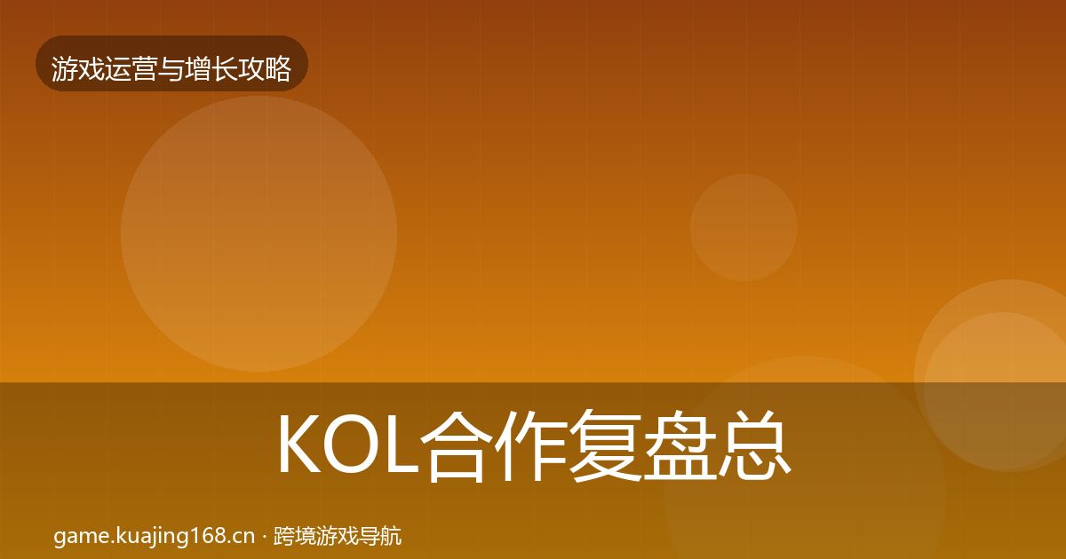 KOL合作复盘总结要点梳理·第2989篇