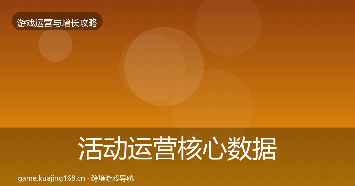 活动运营核心数据指标入门到进阶·第3076篇