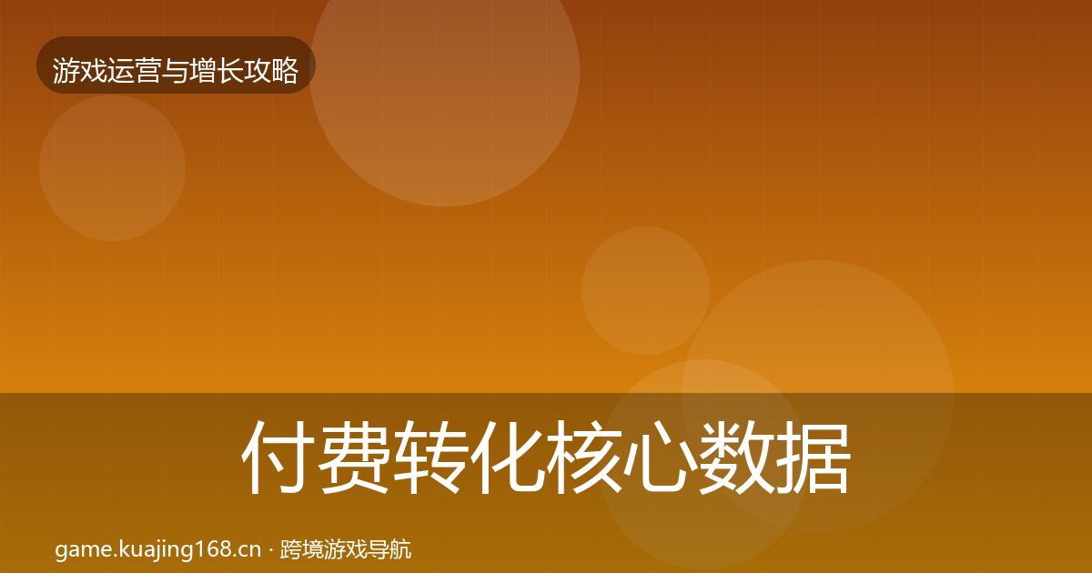 付费转化核心数据指标要点梳理·第3156篇