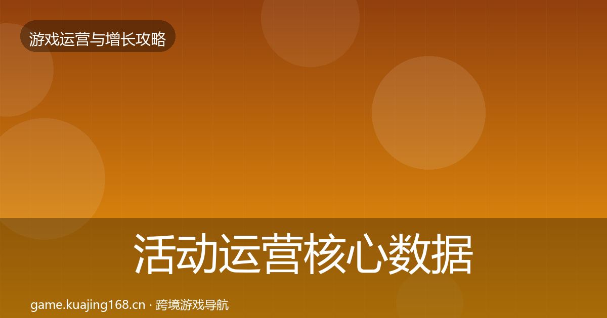 活动运营核心数据指标入门到进阶·第3156篇