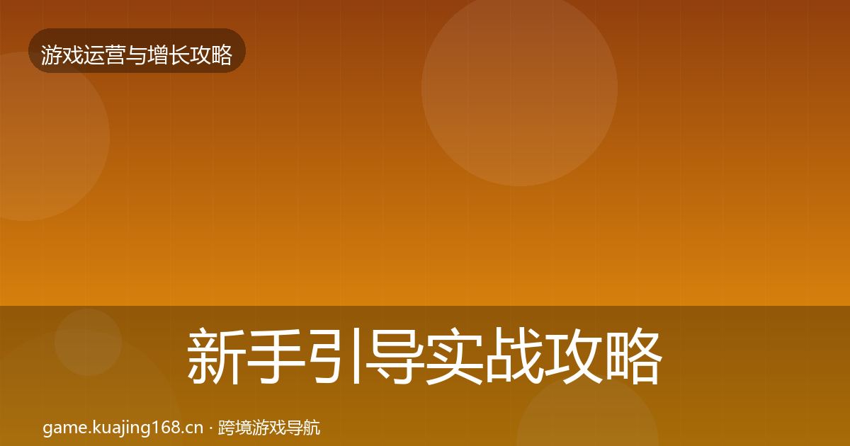 新手引导实战攻略入门到进阶