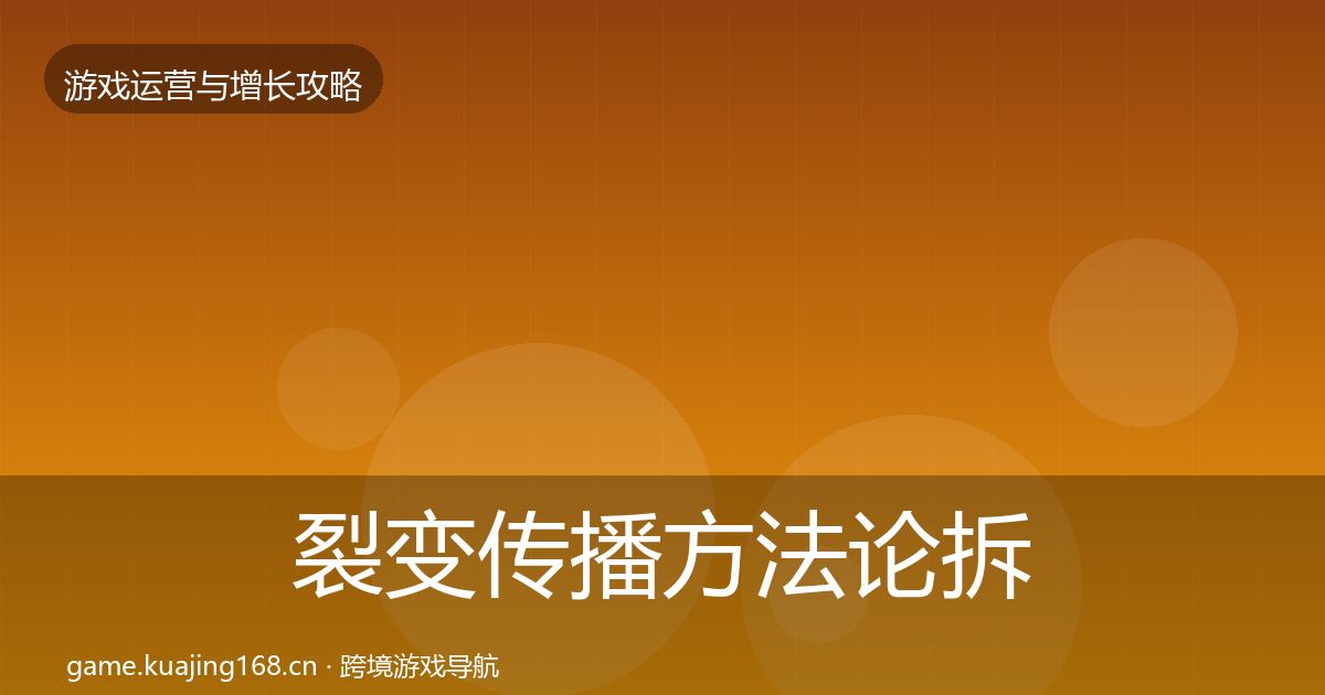 裂变传播方法论拆解入门到进阶·第3207篇