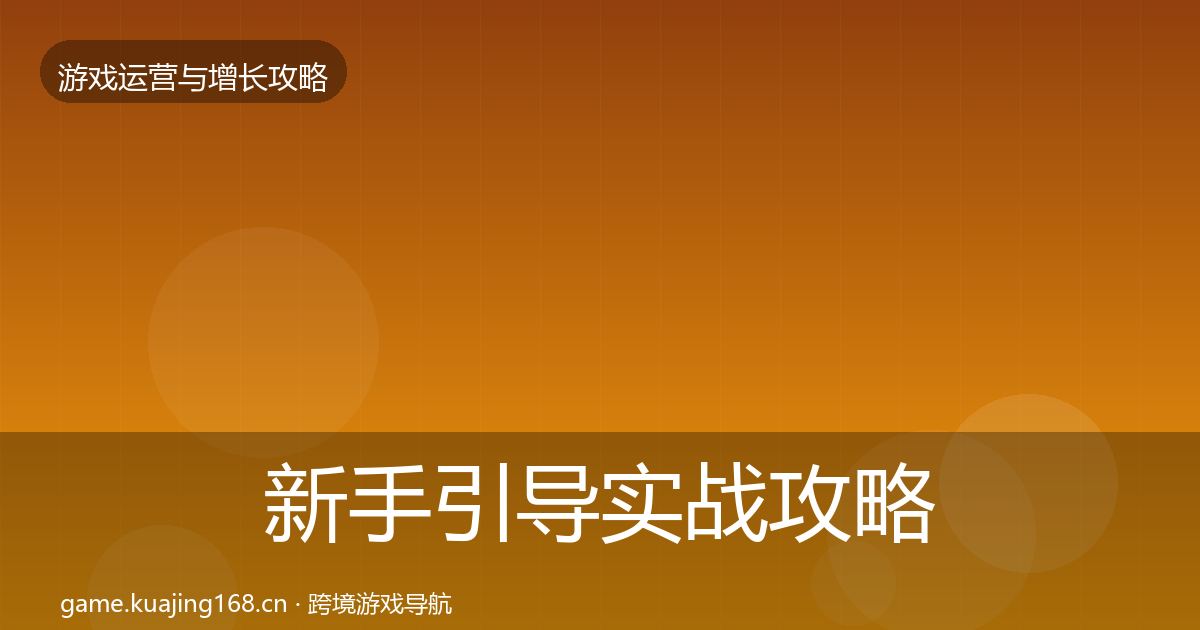 新手引导实战攻略入门到进阶