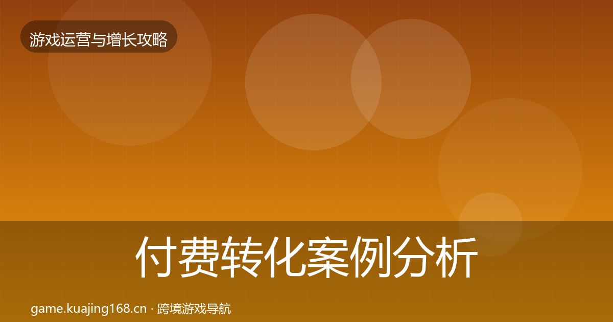 付费转化案例分析要点梳理