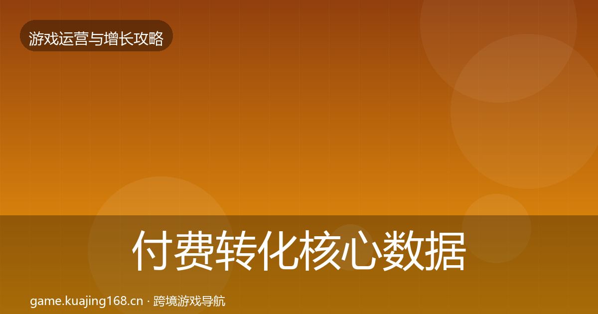 付费转化核心数据指标要点梳理