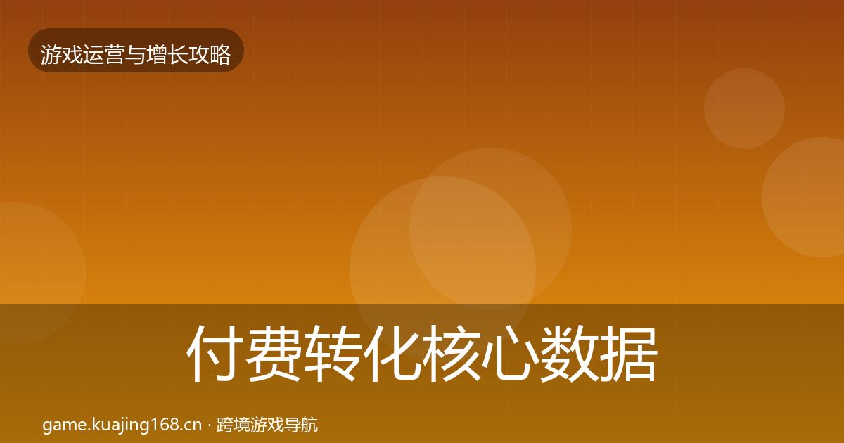 付费转化核心数据指标要点梳理·第3596篇