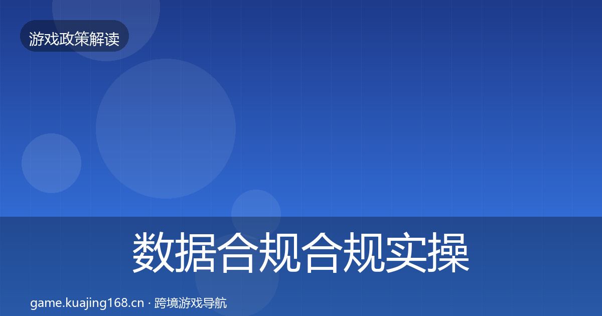 数据合规合规实操指南全指南：官方