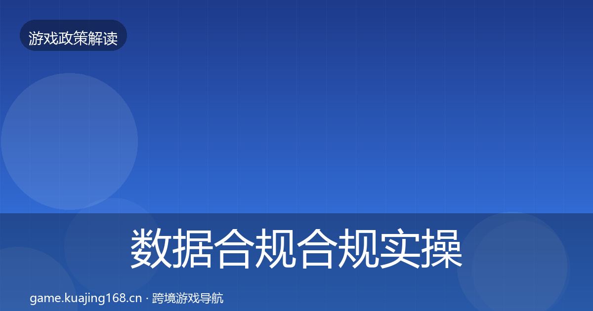 数据合规合规实操指南全指南：一线