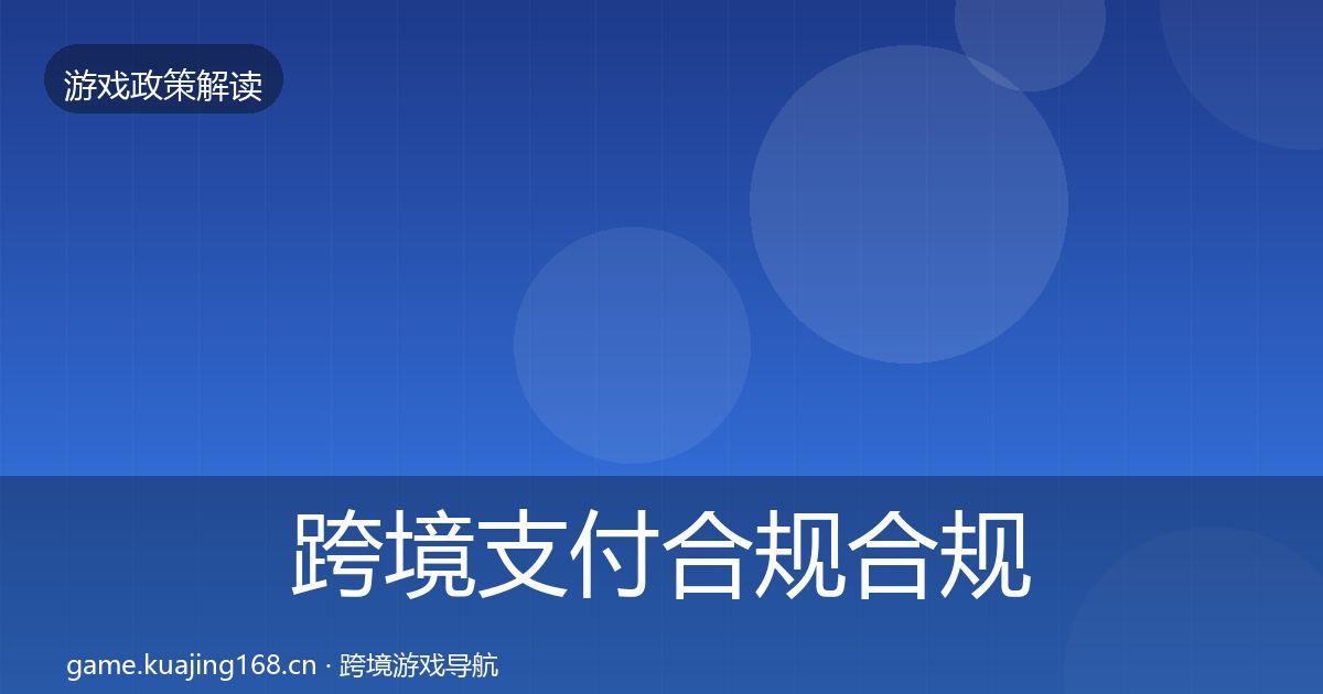 跨境支付合规合规实操指南全指南:2026年