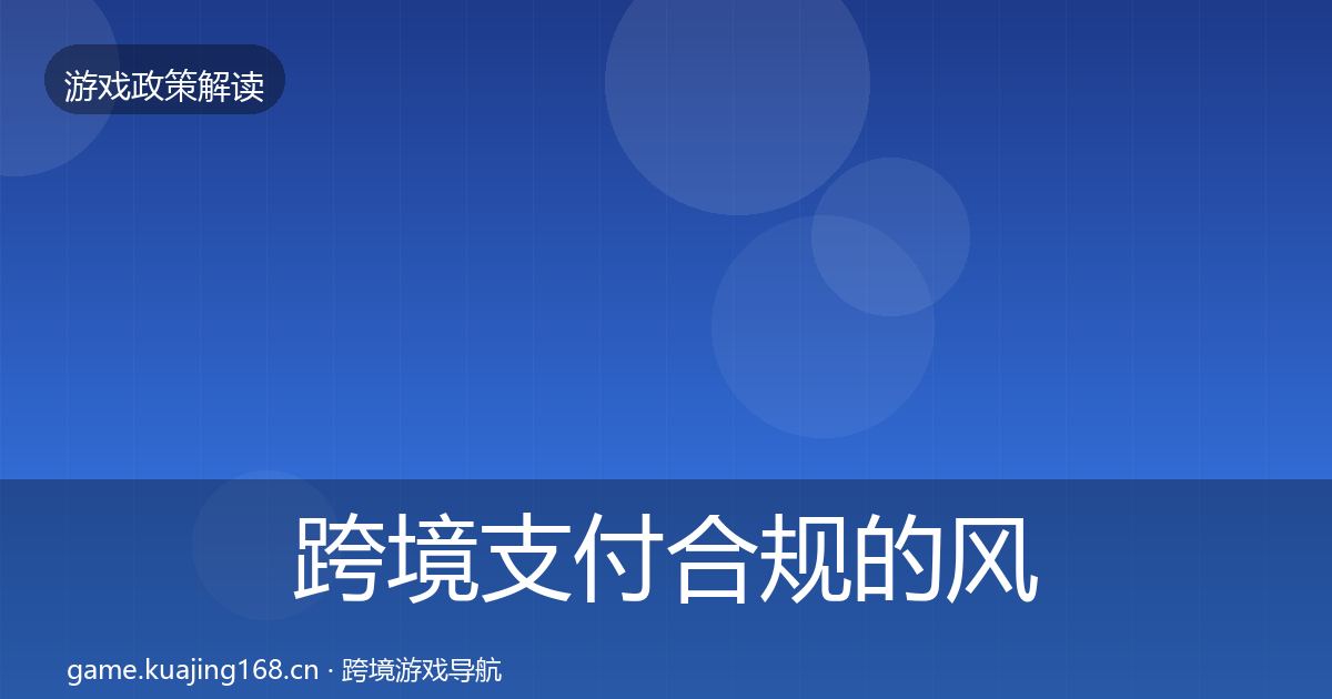 跨境支付合规的风险预警清单（最新）