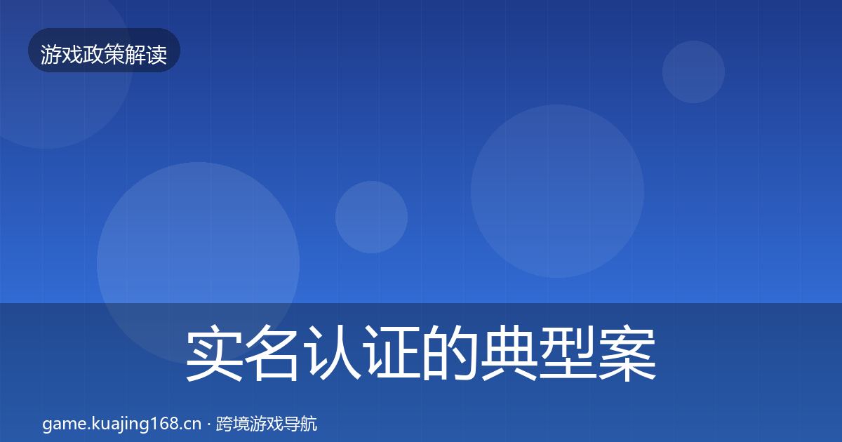 实名认证的典型案例解析（深度）