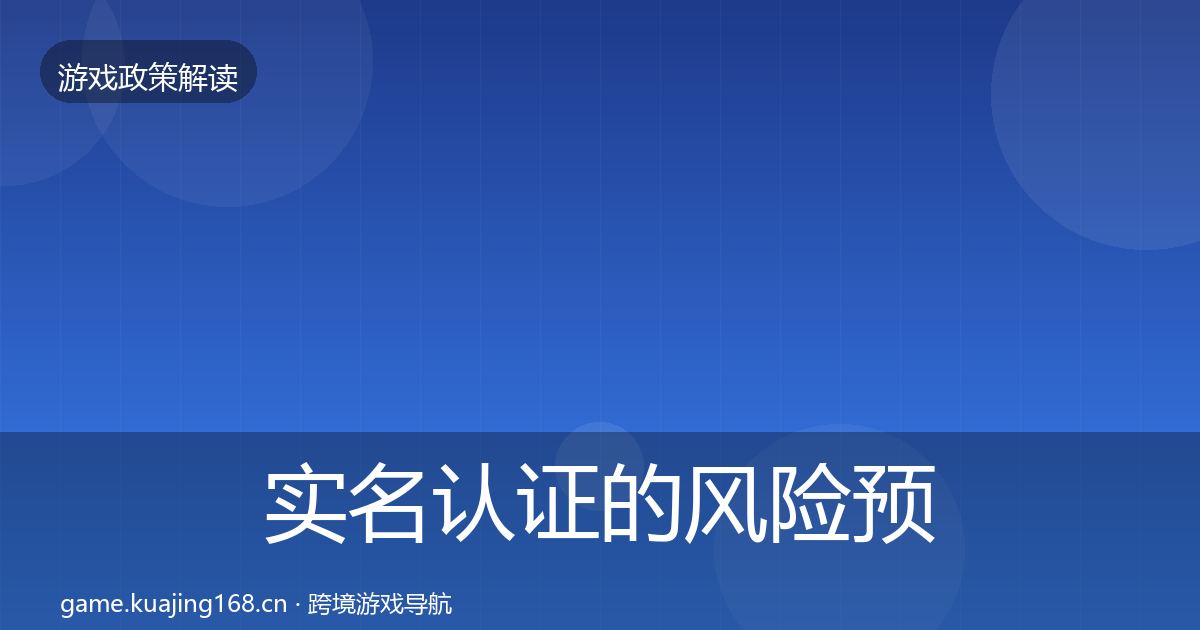 实名认证的风险预警清单（全面）
