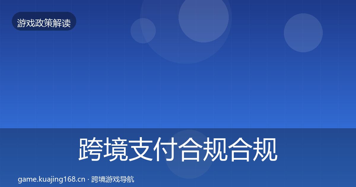 跨境支付合规合规实操指南入门到进阶·第12篇