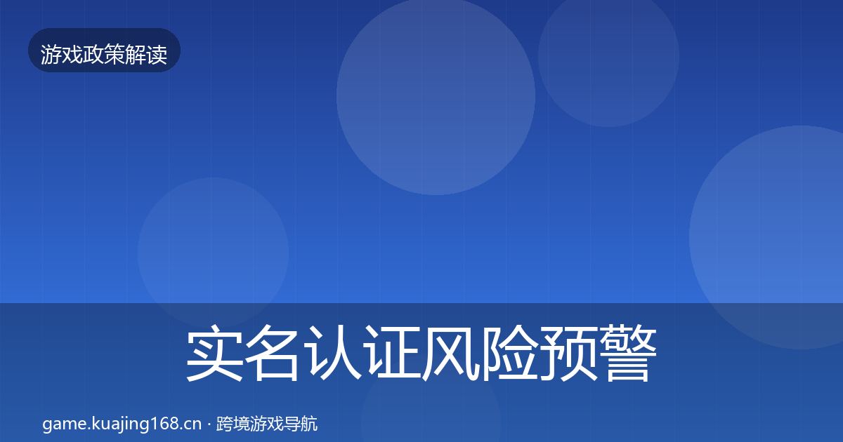 实名认证风险预警清单要点梳理·第28篇