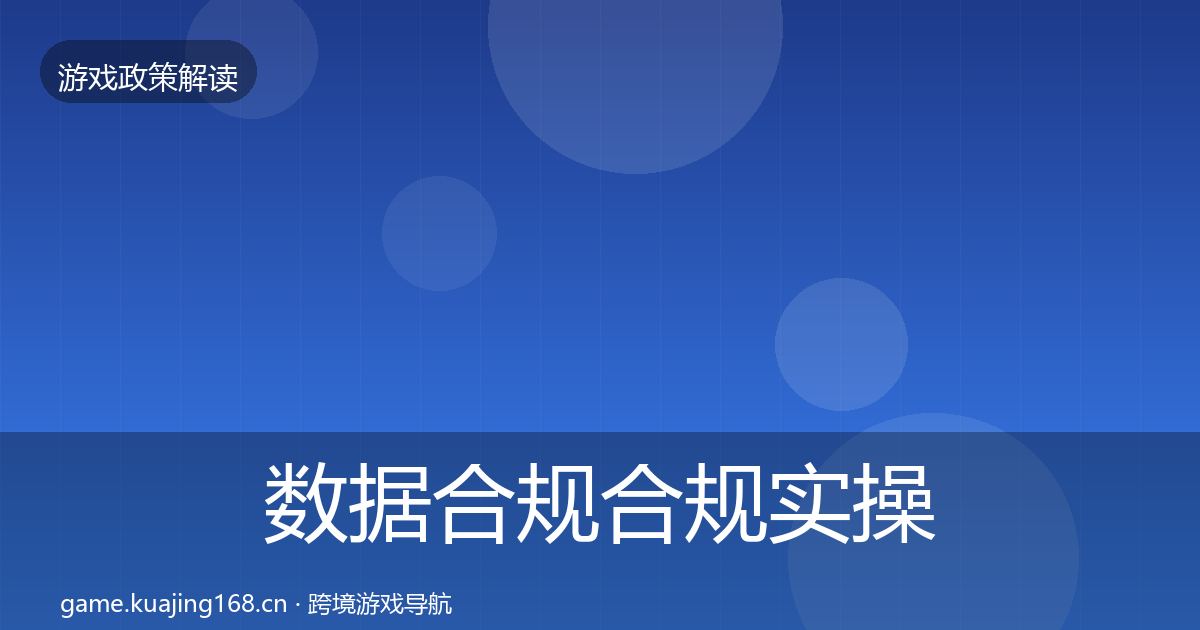 数据合规合规实操指南要点梳理·第371篇