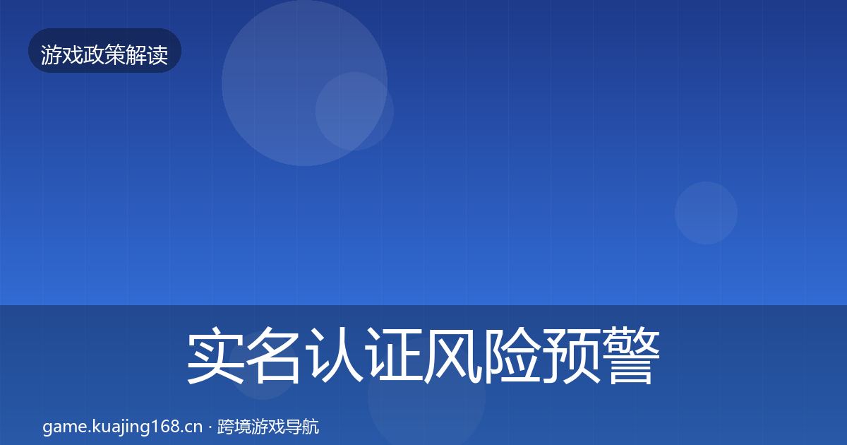 实名认证风险预警清单要点梳理·第388篇