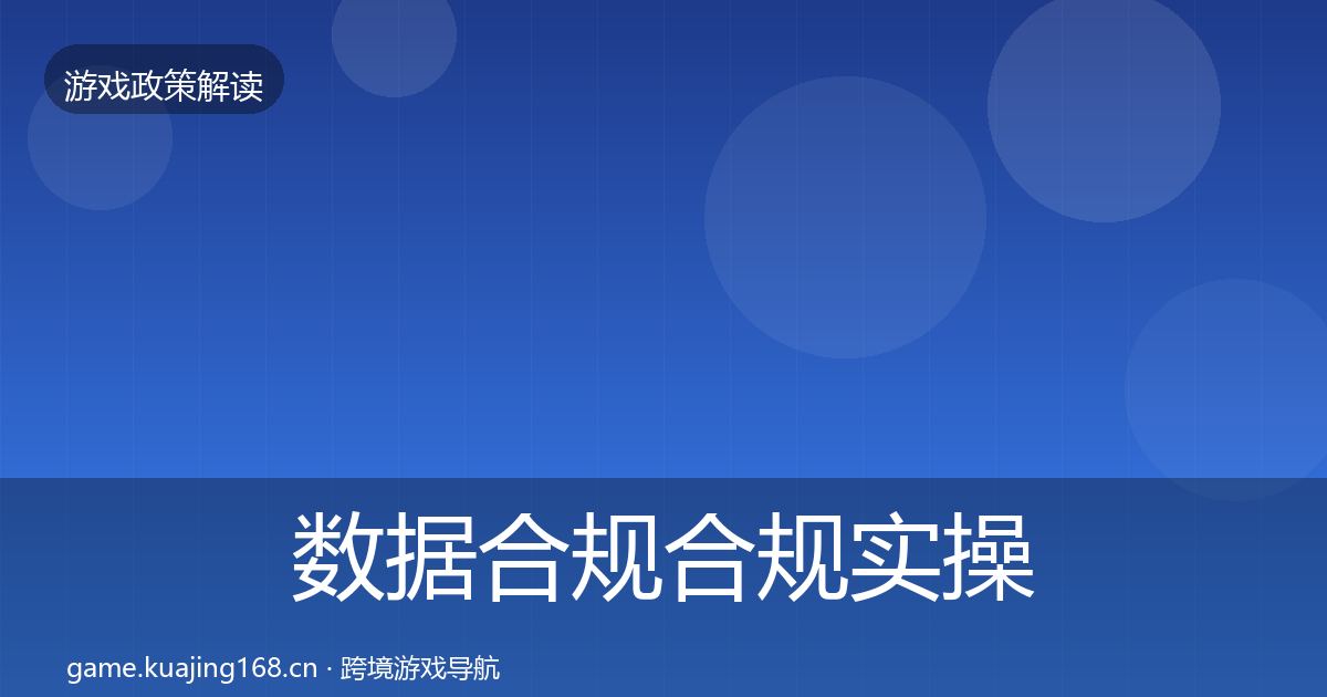 数据合规合规实操指南要点梳理·第411篇