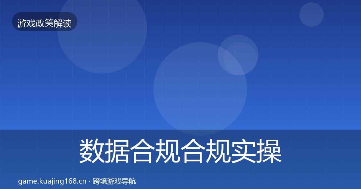 数据合规合规实操指南要点梳理·第451篇