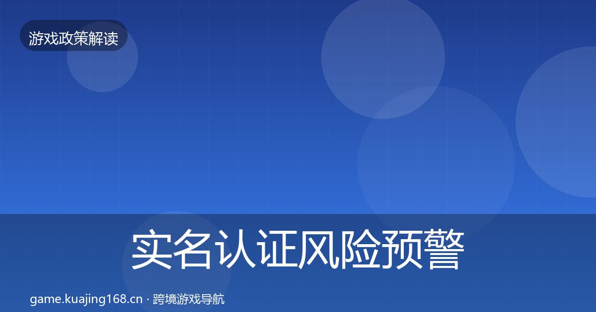 实名认证风险预警清单要点梳理·第548篇